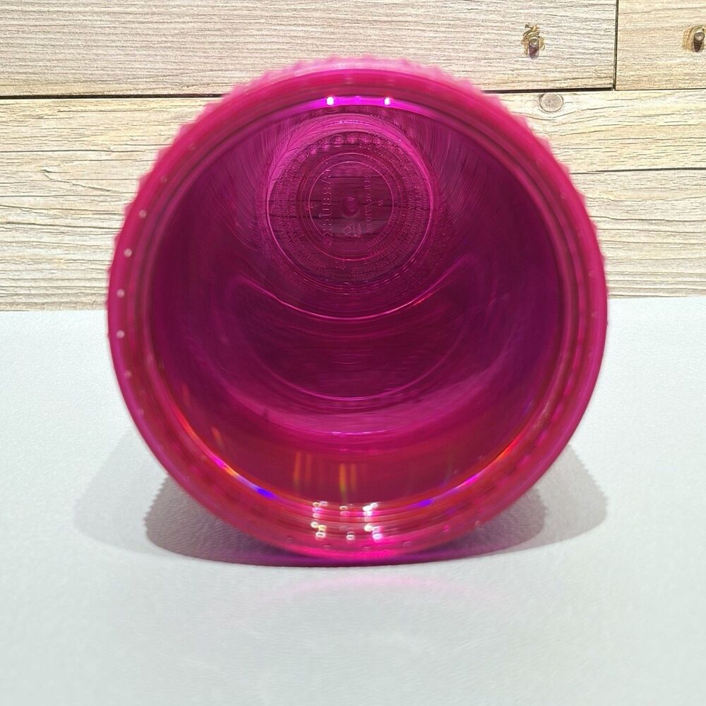 Starbucks 2025 Cold Cup Tumbler Iridescent Pink Domed Studded 24 fl. oz Venti - Picture 6 of 11